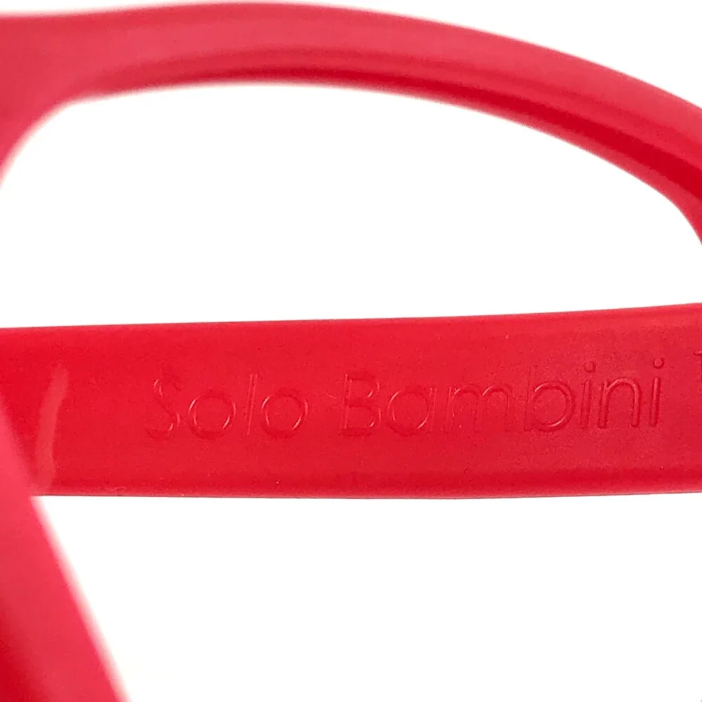 Solo Bambini Eyeglasses Frames SCOUTMASTER Red Rectangle Rubberized 55-22-140